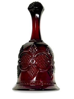 Vintage Avon 'Cape Cod 1876' Ruby Red Glass Bell 6.5 in Collectible Decor 1979